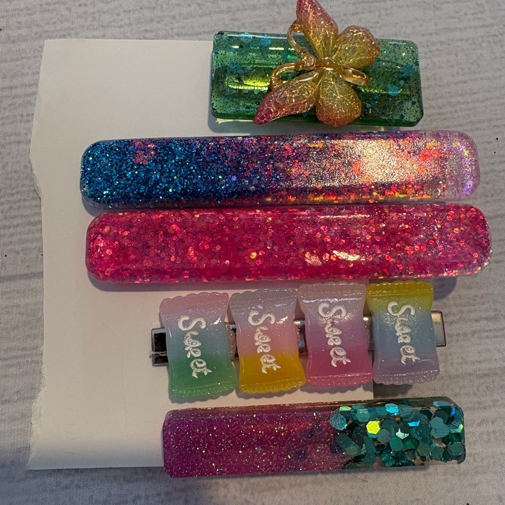 Sparkling Butterfly Hair Clip Set for Kids